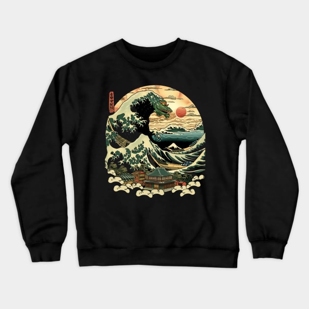 Catzilla Cat Whisker Tastic Wonders Abound Crewneck Sweatshirt by Terrence Torphy